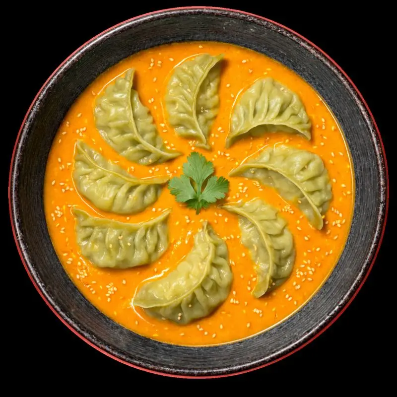 Jhol Momo served in warm Nepali soup